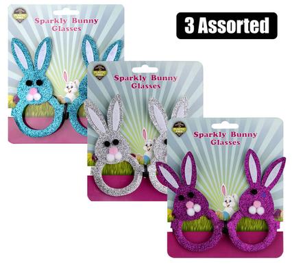 Dress up sparkle bunny glasses with ears